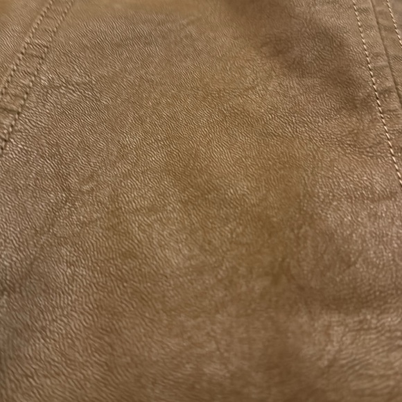 Free People Chestnut brown/ olive faux leather Skirt size 12 - Picture 3 of 15